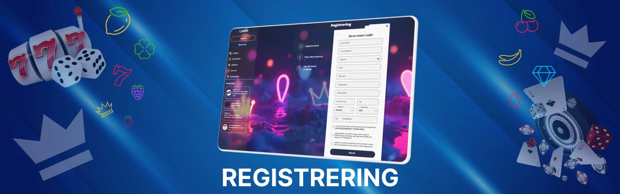 Registrering på lilibet live casino