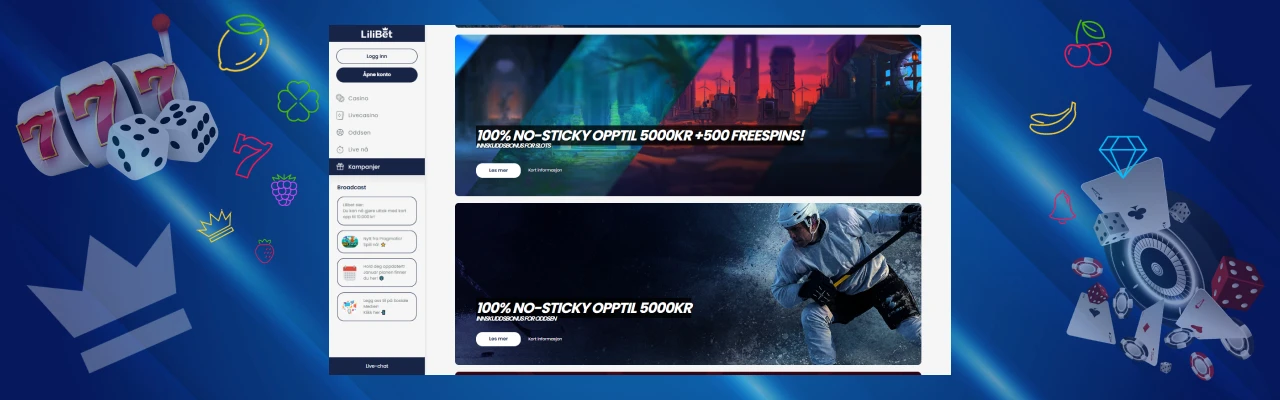 Bonuser pa lilibet norge