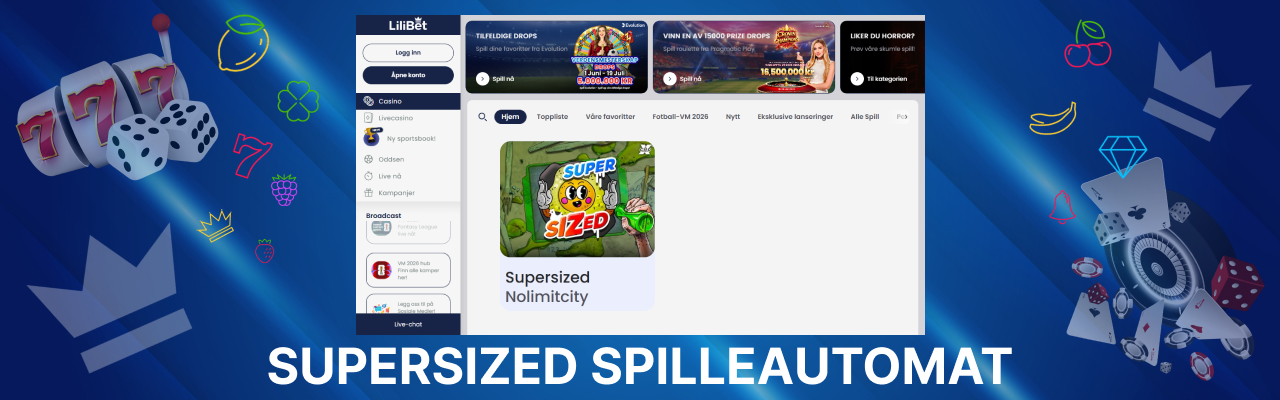 Supersized spilleautomat anmeldelse